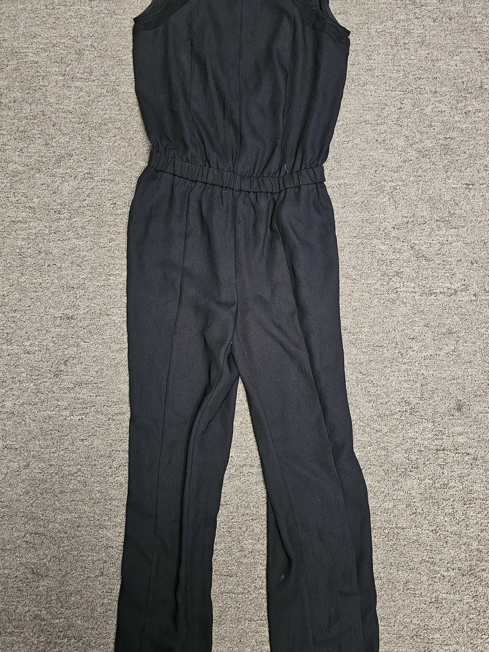 Banana Republic Black Sleeveless Cropped-Ankle Jumpsuit